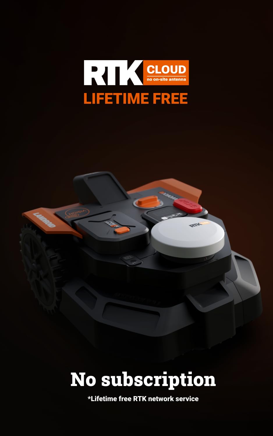 WORX Robot Lawn Mower for 1/4 Acre, Wire-Free with Brushes
