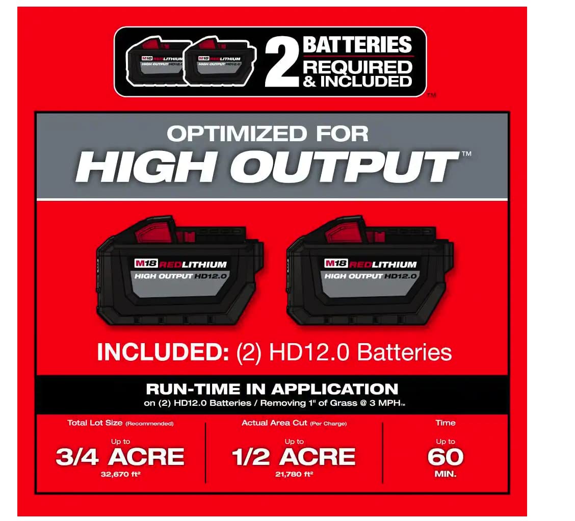 Milwaukee Electric - M18 Fuel. 21 SELF-PROPELLED Dual Battery Mower KI