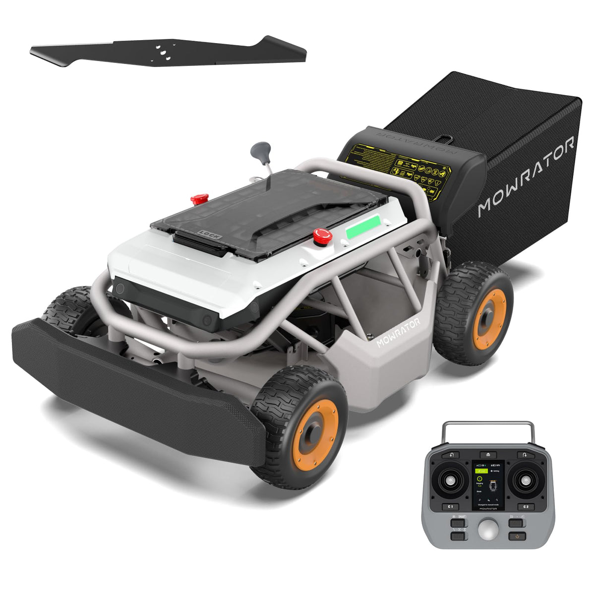 Mowrator S1 4WD 12Ah Remote Control Lawn Mower, 21-Inch, 37° Slope