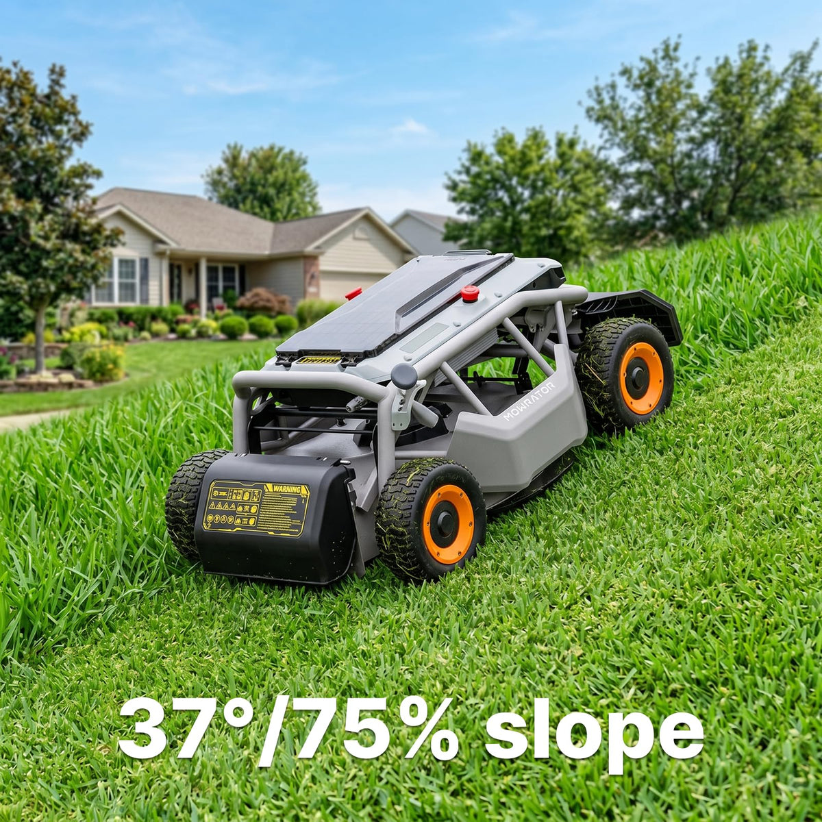 Mowrator S1 4WD 12Ah Remote Control Lawn Mower, 21-Inch, 37° Slope