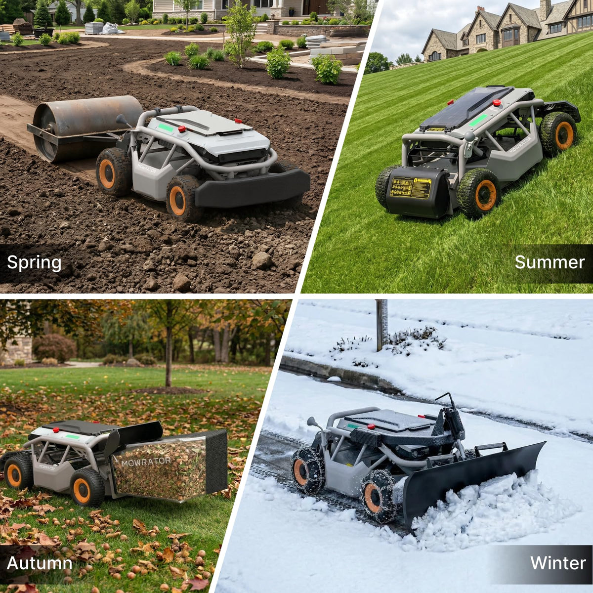 Mowrator S1 4WD 12Ah Remote Control Lawn Mower, 21-Inch, 37° Slope