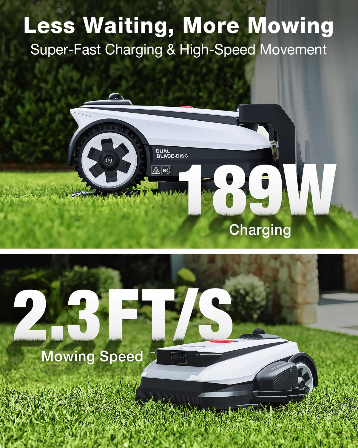 ECOVACS Goat A3000 LiDAR PRO Robotic Lawn Mower, Dual LiDAR Navigation