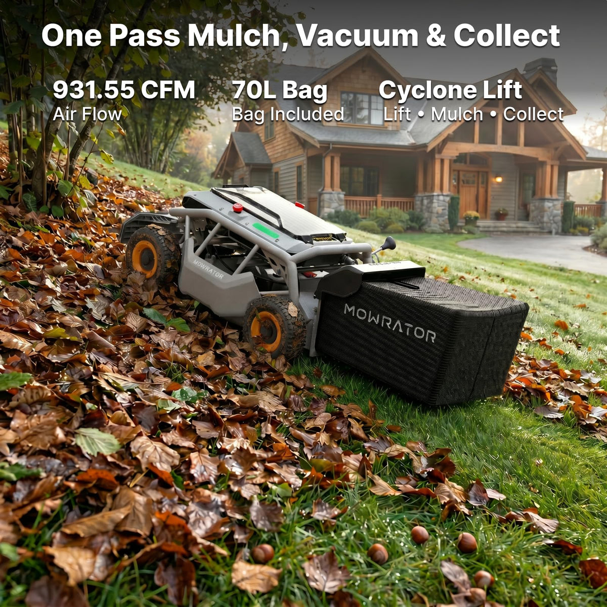 Mowrator S1 4WD 12Ah Remote Control Lawn Mower, 21-Inch, 37° Slope