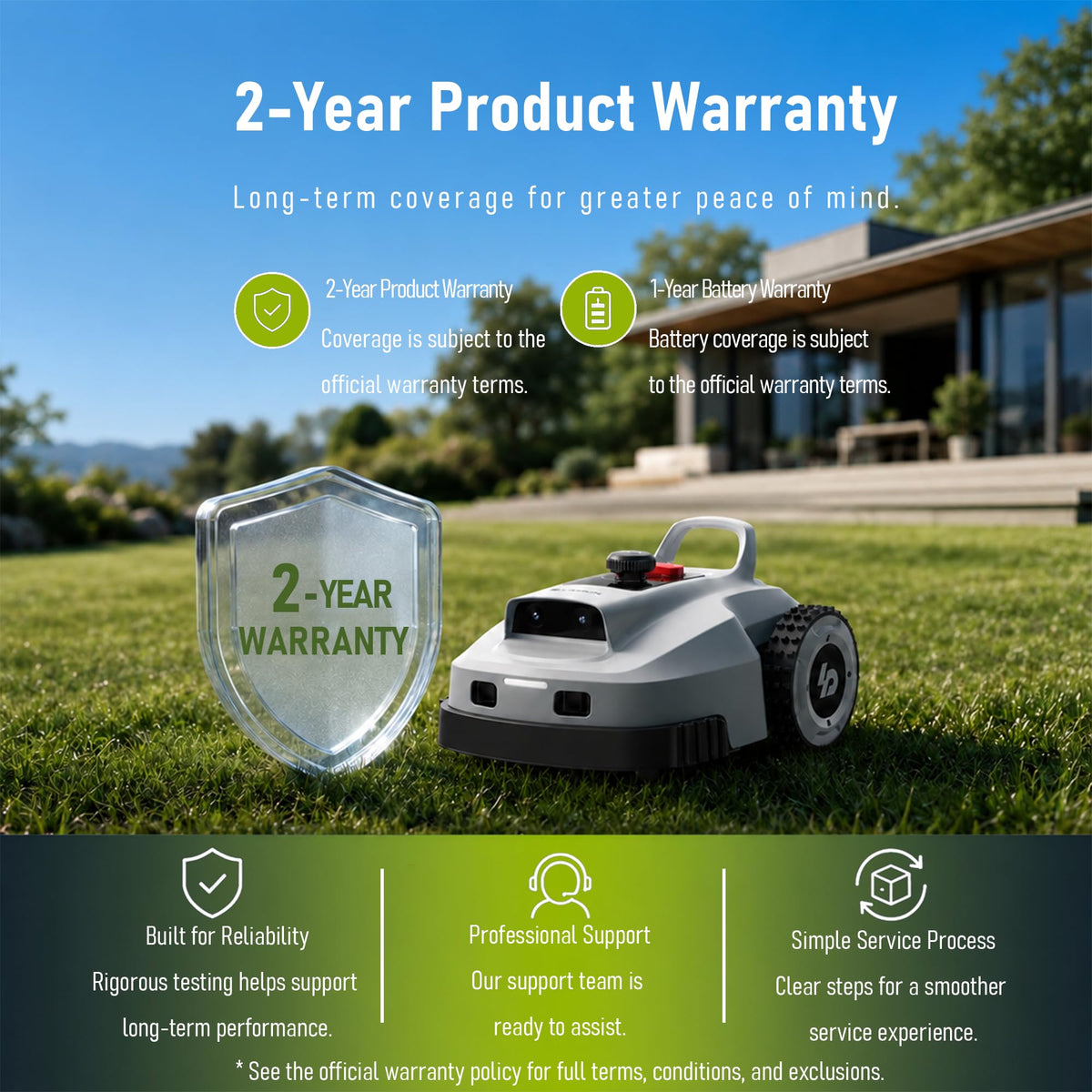 LOPKIN L2500-NEO Robot Lawn Mower for 0.9 Acres, NetRTK + AI Vision Lawnmower Robot, Wi-Fi HaLow Connectivity, No Boundary Wire, AI Obstacle Avoidance, App Control, 60dB Quiet, Multi-Zone Management