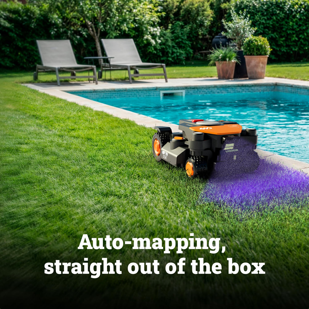 WORX Robot Lawn Mower 4WD for 1 Acre, No Perimeter Wire, WR344