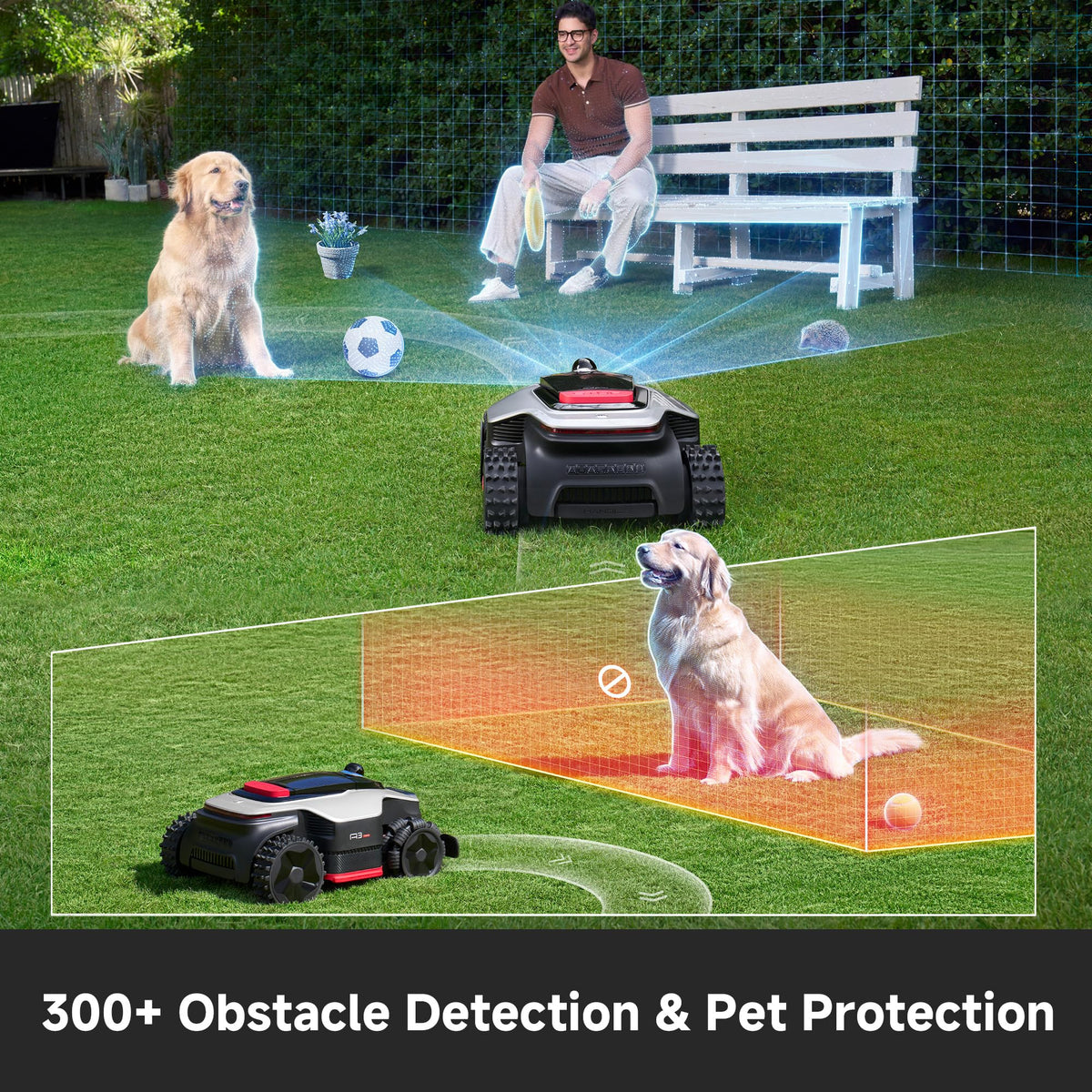 (Upgraded) DREAME A3 AWD 1000 LiDAR Robot Lawn Mower, 45-Min Fast Charge